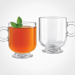 فنجان شیشه ای پایه دار 220 سی سی